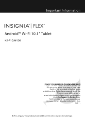 Insignia DL1028W Important Info English