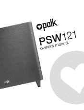 Polk Audio PSW121 PSW121 Owner's Manual