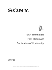 Sony Xperia XA1 Ultra SAR
