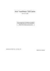 Acer TravelMate C300 TravelMate C300 Service Guide