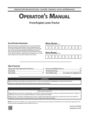 Cub Cadet XT1 LT46 EFI Operation Manual