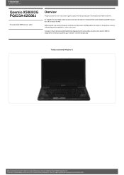 Toshiba X500 PQX33A-02G00J Detailed Specs for Qosmio X500 PQX33A-02G00J AU/NZ; English