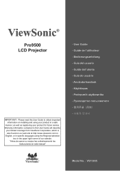 ViewSonic Pro9500 PRO9500 User Guide (English)
