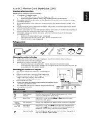 Acer S243HL Quick Start Guide