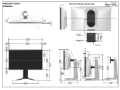 Dell Alienware 27 Gaming AW2720HF Alienware AW2720HF Monitor Outline Drawing