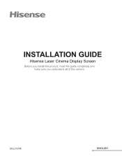 Hisense 120L9G-CINE120A Screen Installation Guide