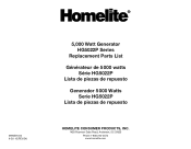 Homelite HG5022P Replacement Parts List