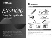 Yamaha RX-A1010 Setup Guide