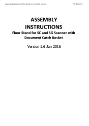 Canon Colortrac SC 42c Xpress Assembly Instructions for Floor Stand with Document Catch Basket
