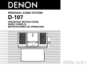 Denon D-107 Owners Manual