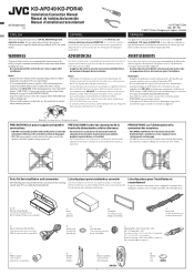 JVC KD PDR40 Installation Manual