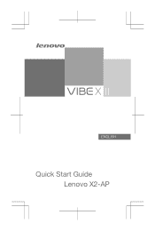Lenovo VIBE X2 (English) Quick Start Guide_Important Product Information Guide - Lenovo X2 Smartphone