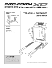 ProForm Xp 680 Crosstrainer Treadmill English Manual