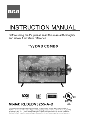 RCA RLDEDV3255-A-D English Manual