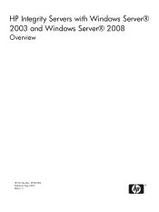 HP Integrity rx7640 HP Integrity Windows Server 2003 and Windows Server 2008 Overview v6.2
