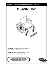 Invacare PROX4F80 Operation Manual