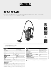 Karcher BV 5/1 Bp Pack Product information