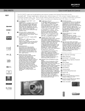 Sony DSC-W370CSD Marketing Specifications (Camera Only) (Black model)