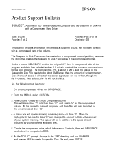 Epson ActionNote 660C Product Support Bulletin(s)