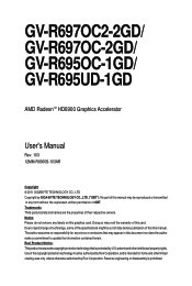 Gigabyte GV-R697OC2-2GD Manual
