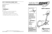 HealthRider E660 Instruction Manual
