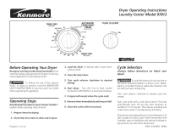 Kenmore 9781 Operating Instructions