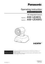 Panasonic AW-UE4 Advanced Operating Instructions