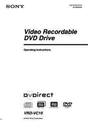 Sony VRD-VC10 Operating Instructions