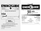 Amana AFD2535DEB Energy Guide
