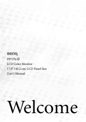 BenQ FP737S-D User Manual