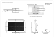 Dell D3218HN Monitor - Outline Dimensions