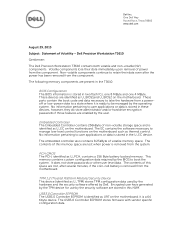 Dell Precision T3610 Precision T3610 Statement of Volatility