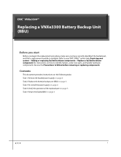 Dell VNXe1 Replacing a VNXe3300 Battery Backup Unit BBU