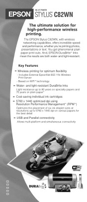 Epson C82WN Product Brochure