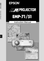 Epson EMP 71 Instruction Manual