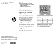 HP ProLiant BL420c HP ProLiant BL460c Gen8 Server Blade Installation Instructions