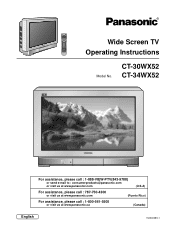 Panasonic CT34WX52 30' Tau Model Tv