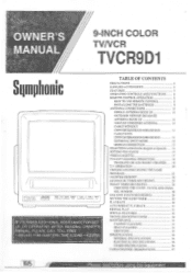 Symphonic TVCR9D1 Owner's Manual