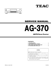 TEAC AG-370 Service Manual