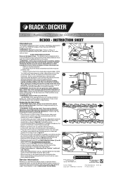 Black & Decker CCS818 Type 1 Manual - RC800 INST SHT