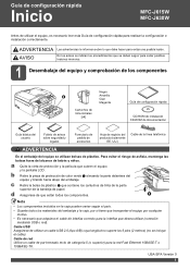 Brother International MFC-J630W Quick Setup Guide - Spanish