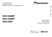 Pioneer DEH-6400BT Owner's Manual