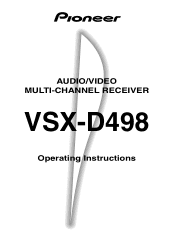 Pioneer VSX-D498 Owner's Manual