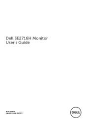 Dell SE2716H Dell Users Guide