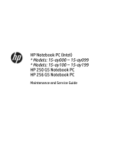 HP 15-bd100 15-ay099 250 G5 Notebook PC 256 G5 Notebook PC - Maintenance and Service Guide