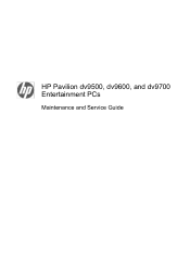 HP Dv9820us HP Pavilion dv9500, dv9600, and dv9700 Entertainment PCs - Maintenance and Service Guide