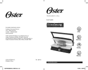 Oster DuraCeramic 2 Serving Panini Maker and Grill Instruction Manual