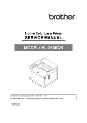 Brother International HL-2600CN Service Manual