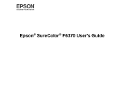 Epson SureColor F6370 Users Guide