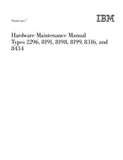 Lenovo ThinkCentre A30 Hardware Maintenance Manual (HMM) for ThinkCentre 2296, 8191, 8198, 8199, 8316, and 8434 systems